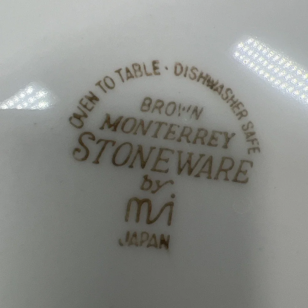 Set (7) Monterrey‎ Stoneware Brown MSI Japan Dinner Plates 10.25
